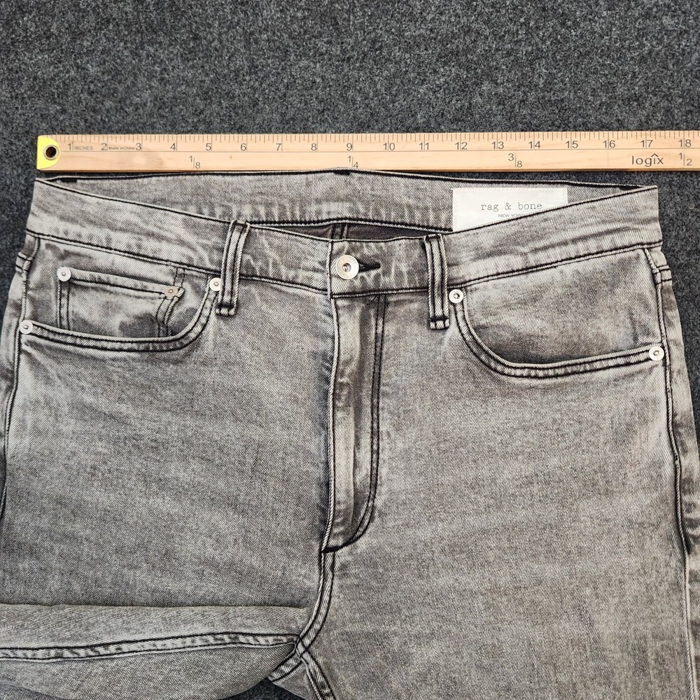 Rag & Bone New York FIT 2 SLIM Mens 33×32 Jeans Greyson Skinny Stretch Designer - Picture 4 of 10